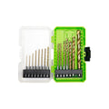 Half Ground 15-PC Impact-Rated Hex Shank Titanium Drill Bit Set MegaBDM