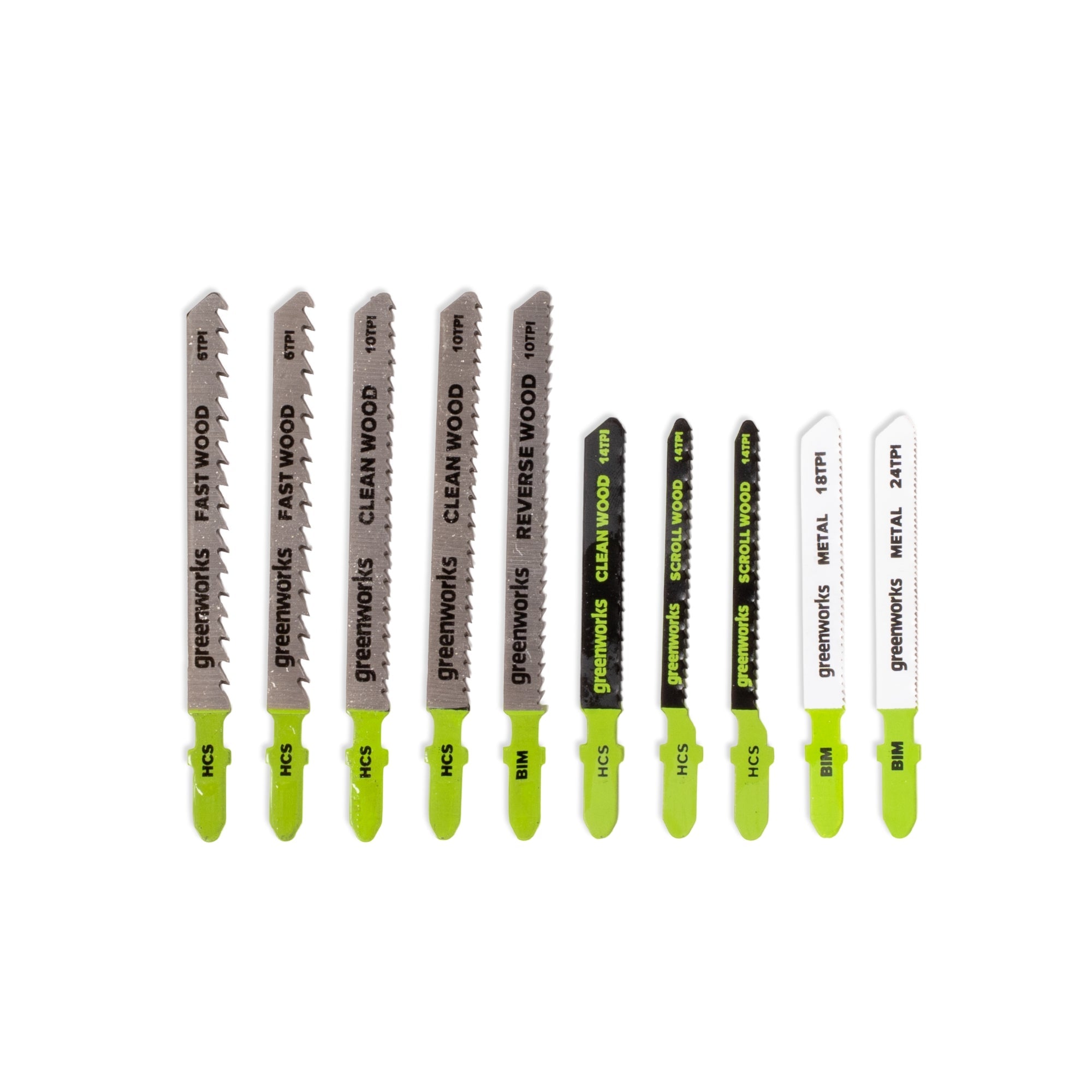 10-PC Assorted Jigsaw Blade Set w/ Storage Case MegaBDM