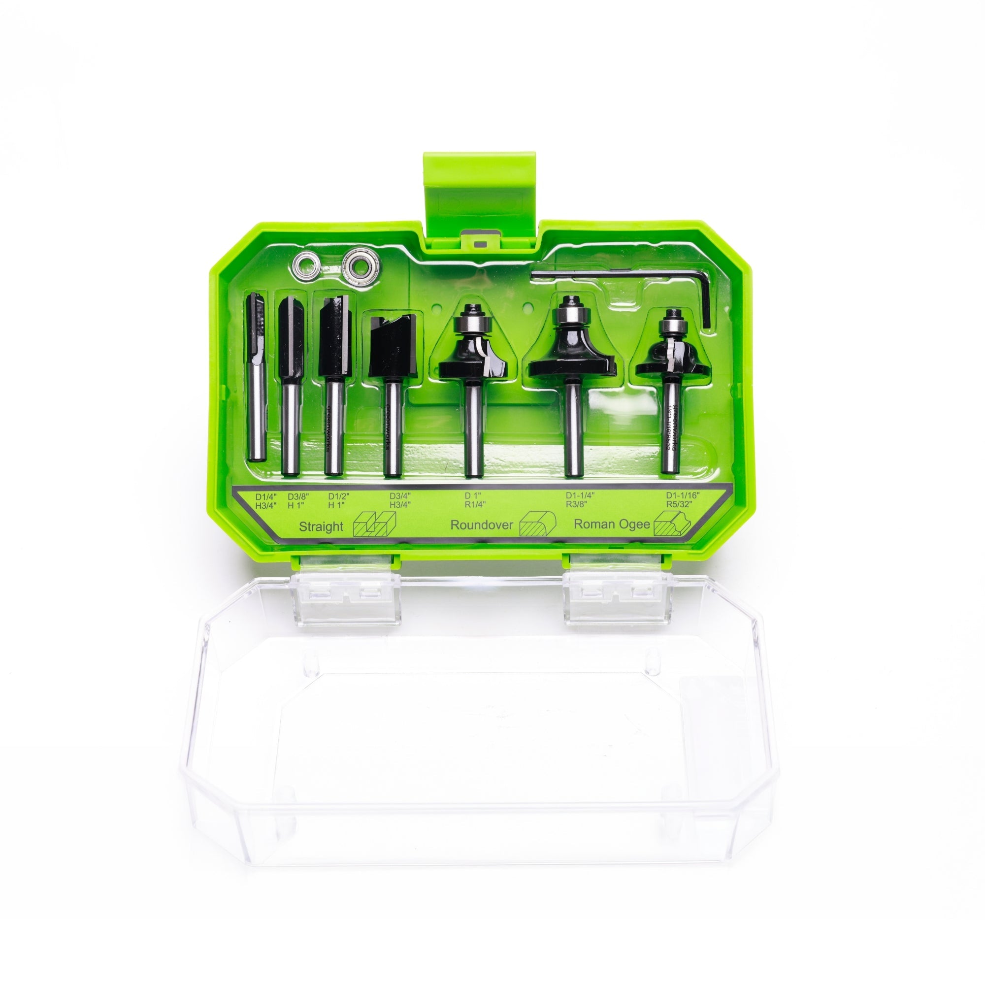 7-PC Decorative Router Bit Set w/ Storage Case MegaBDM