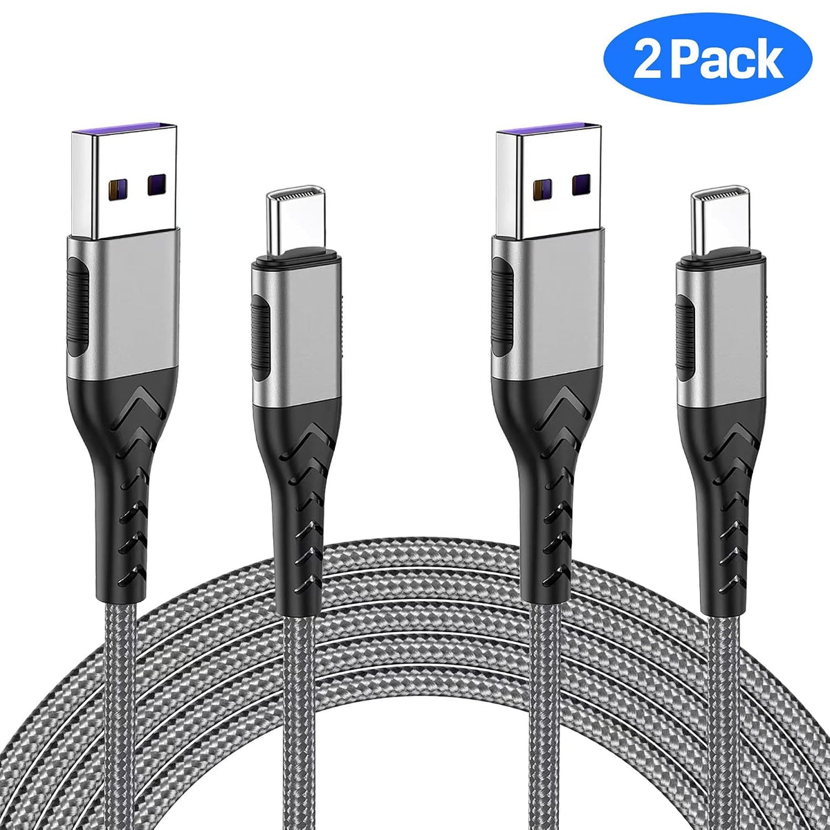 USB C Cable 2Pack 10ft – Fast Charging Braided Type C Cable, iPhone & Android Compatible MegaBDM