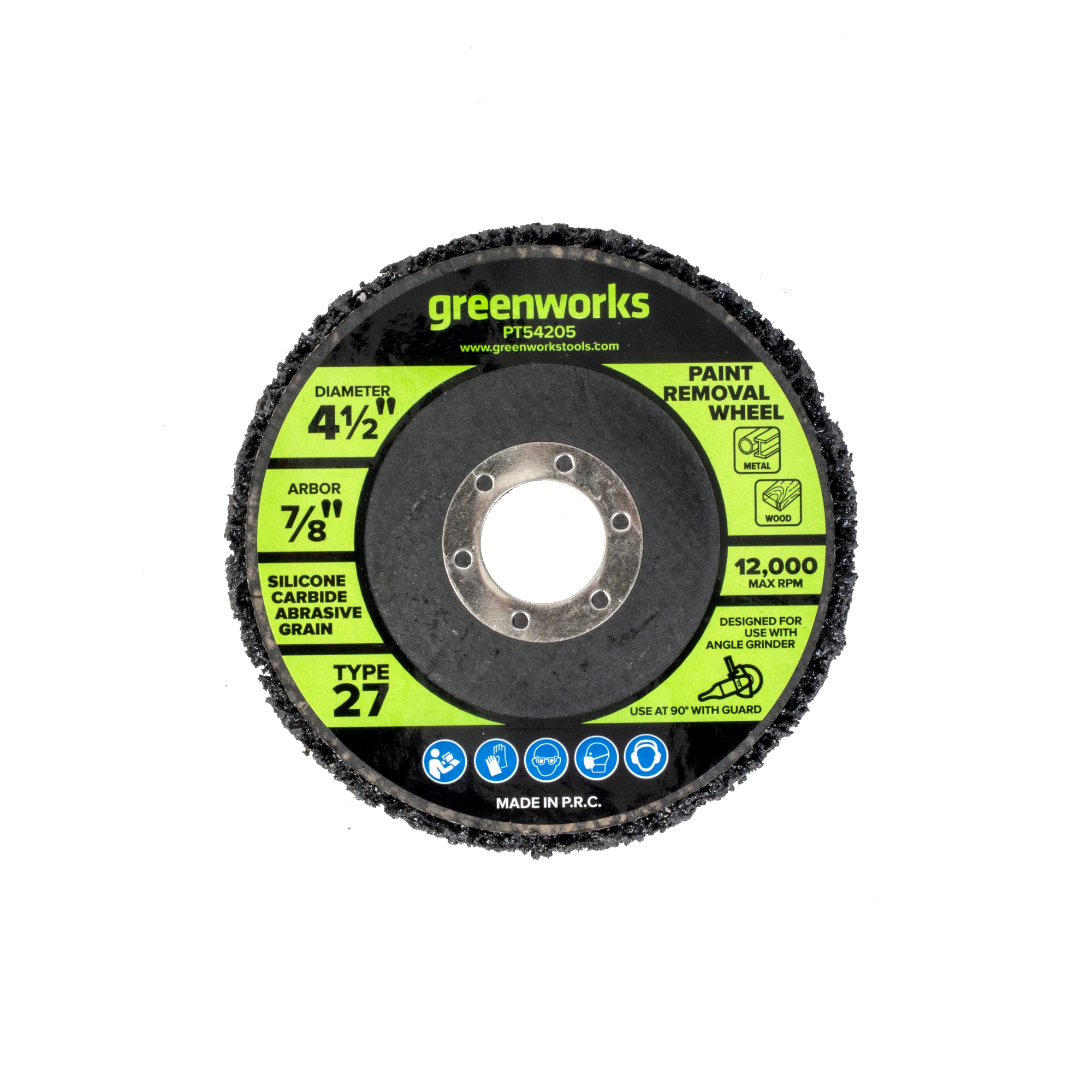 4-1/2" Paint Removal Wheel for Angle Grinder, Silicone Carbide Abrasive Grain, Type 27 MegaBDM