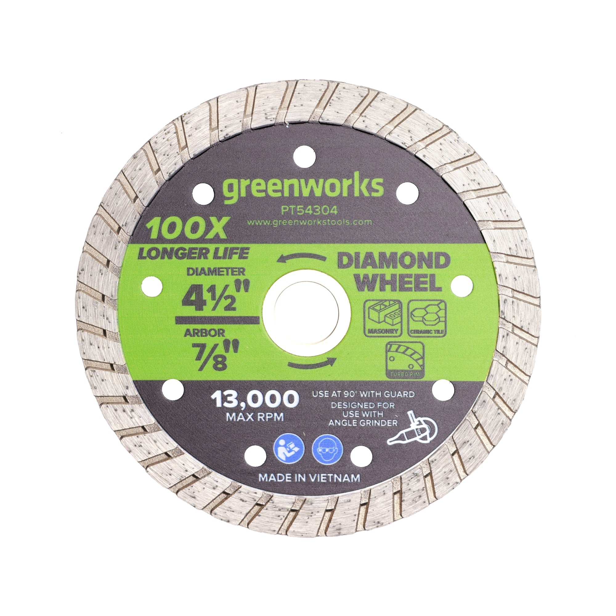 1-PC 4-1/2" Masonry Cutting Turbo Diamond Wheel MegaBDM