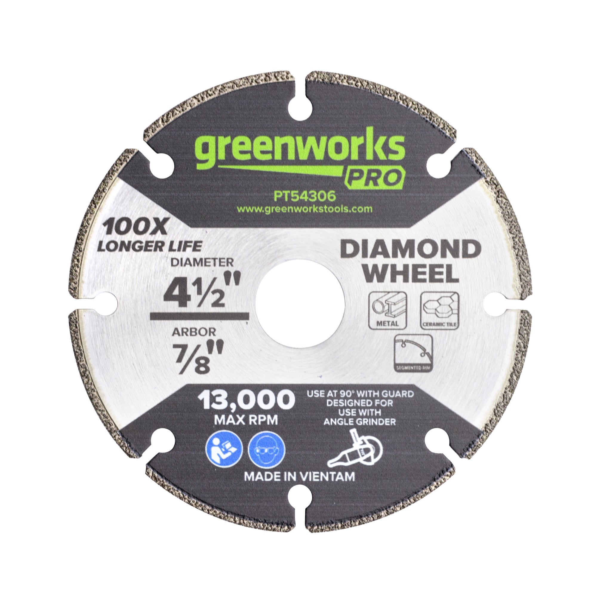 1-PC 4-1/2" Metal Cutting Segmented Diamond Wheel MegaBDM