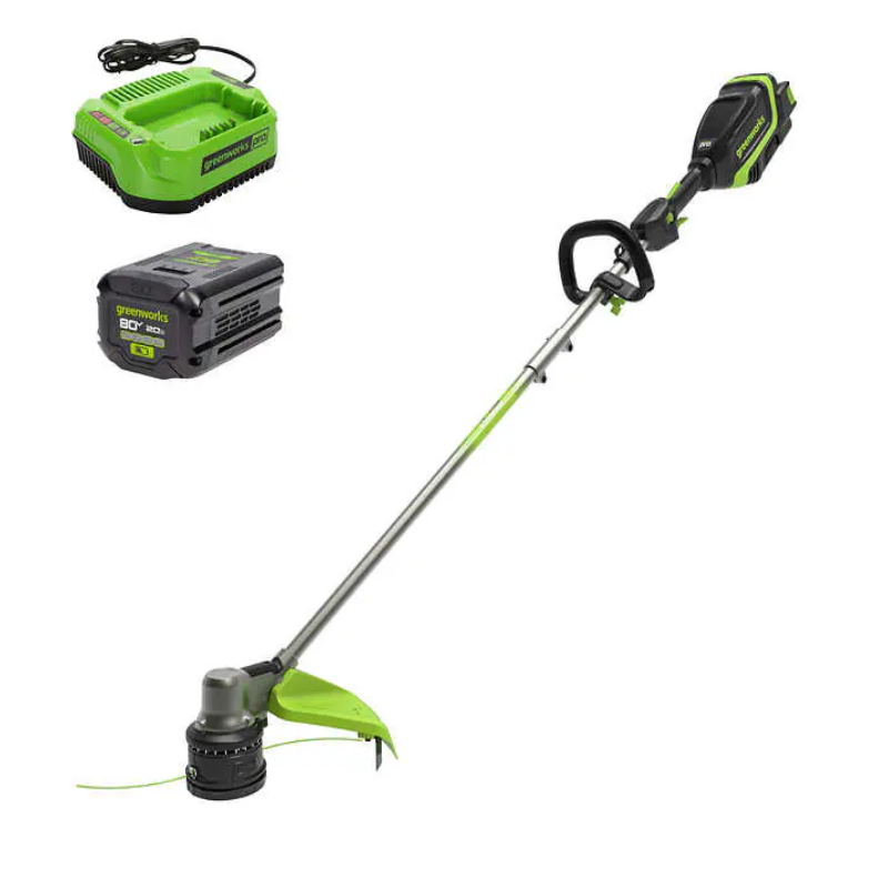 RENEWED 80V 17" Brushless String Trimmer: 2.0 Ah Battery and Charger MegaBDM