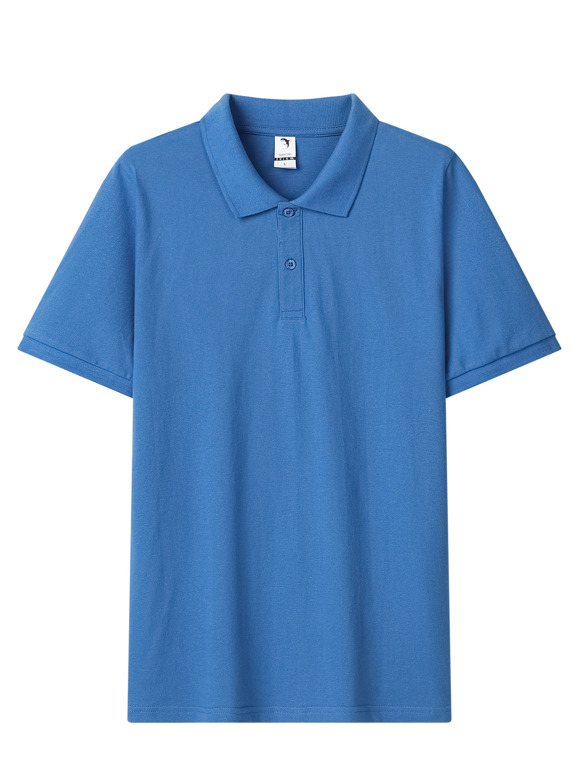 Custom Logo Men’s 100% Cotton Polo Golf Shirt – Short Sleeve, Half Button – EU Local Stock