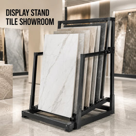 Heavy Duty Sheet Metal Display Stand with Precision Welding for Florim Ceramic Tiles Exhibition Showroom