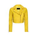 Wholesale New Women PU Leather Jacket Turn Down Collar Zipper Pocketed Short Motorcycle Suit Spring Autumn Lady Black Coat