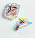 Custom Personalized Holographic Shredded Stickers Custom Printed Glossy Bright Vinyl Logo Glitter Die-Cut Stickers