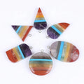 Natural Reiki Spiritual Gemstone Pendant 7 Chakra Healing Crystal Stone Necklace Pendant