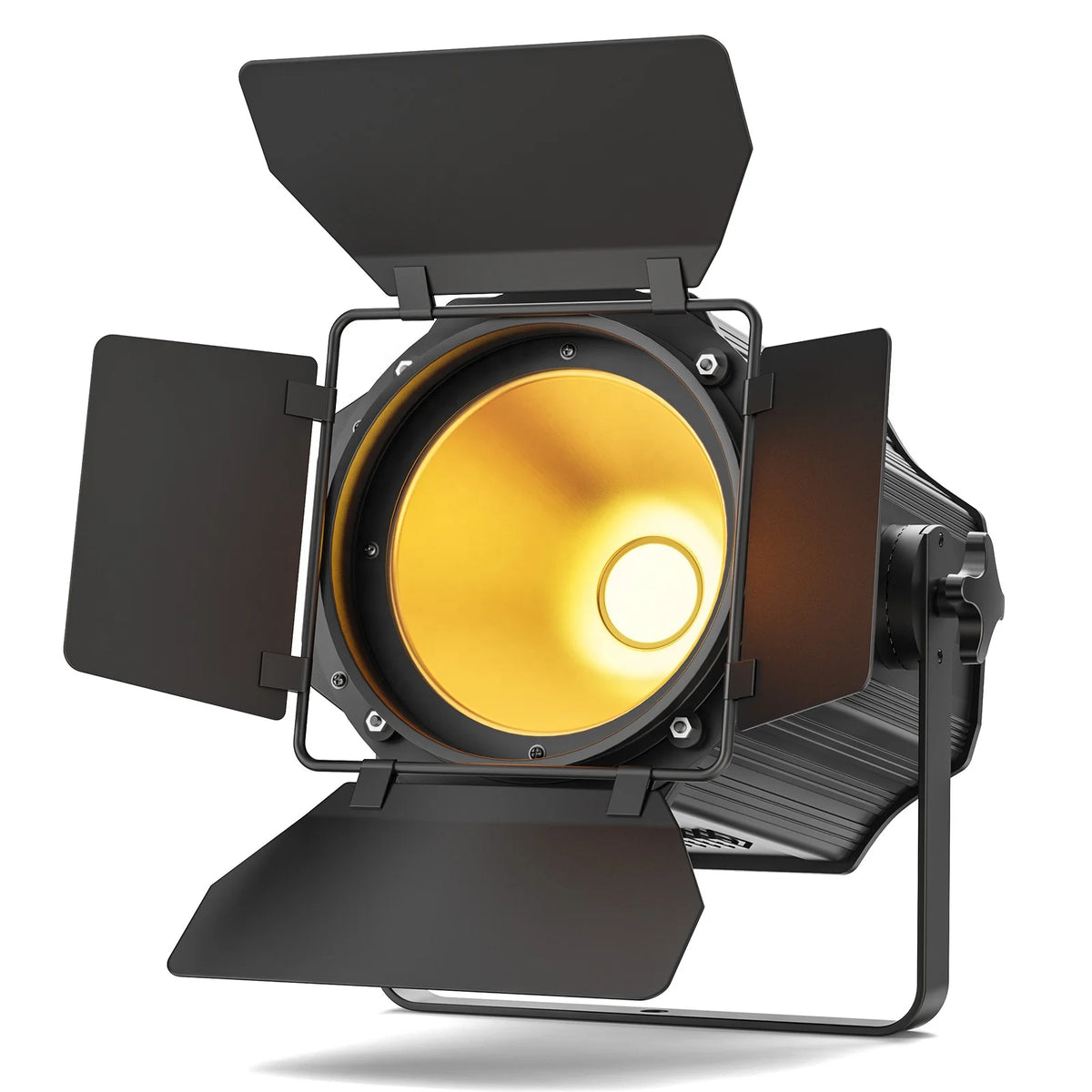 200W LED COB Par Lights With Barndoor Warm&Cold White Linear Spotlights DMX Stage Par Lights for Wedding Party Concert MegaBDM