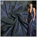 YX1556 Metallic Foil Printed Lurex Crinkle Chiffon Fabric 120gsm Bark Texture Material for Evening Dresses MegaBDM