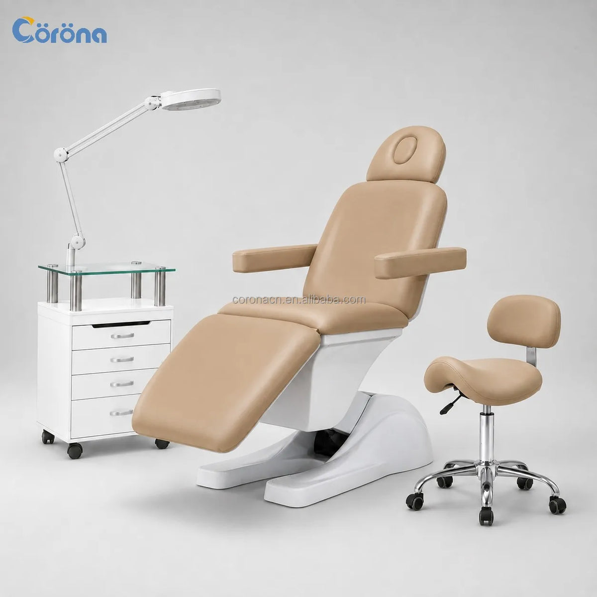 Professional Electric Facial Bed Beauty Treatment Chair with Adjustable Backrest and Leg Rest MegaBDM