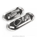 Stainless Steel Eco-friendly Modern Portable Oval Candle Jewelry Trinket Tray for Home