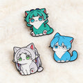 Cute Cartoon Cats Soft Enamel Pin Men Women Lapel Pins for Backpack Badges Metal Brooch for Clothes Jewelry Accessories Gifts MegaBDM