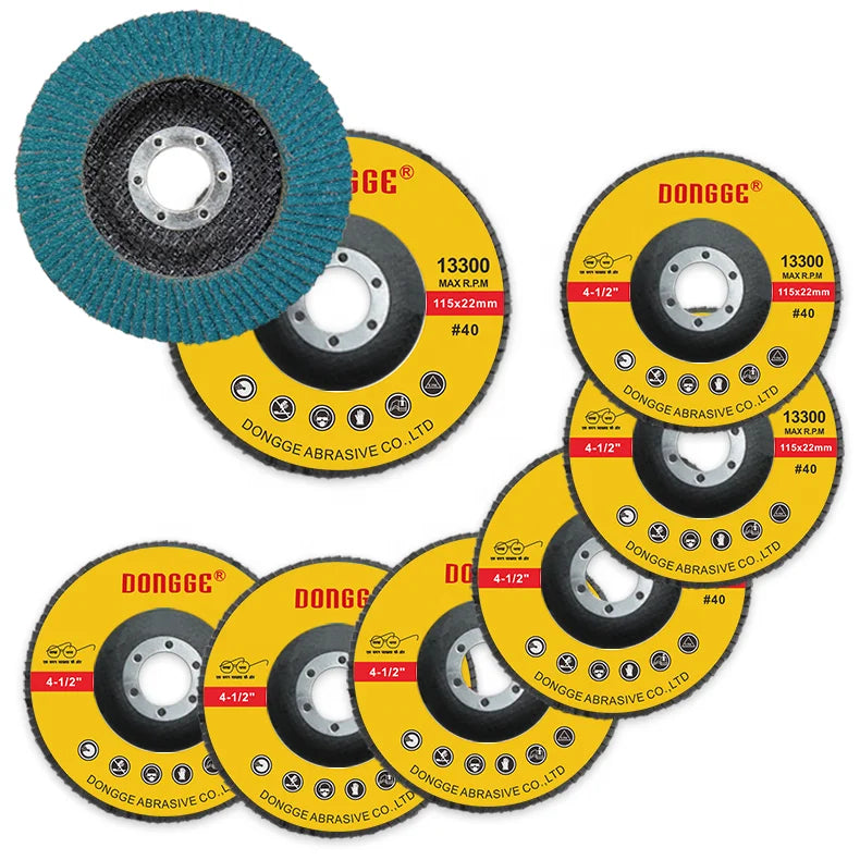 Hardware Tool Abrasive Grinding Sanding Disc Flap Disc 40 Grit 115mm Flap Disc for Stainless Steel