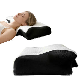 Orthopedic Memory Foam Sleeping Pillow Soft Cervical Neck Support Pillow for Back Side Sleepers Apartment Bedroom
