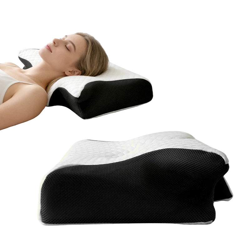 Orthopedic Memory Foam Sleeping Pillow Soft Cervical Neck Support Pillow for Back Side Sleepers Apartment Bedroom MegaBDM