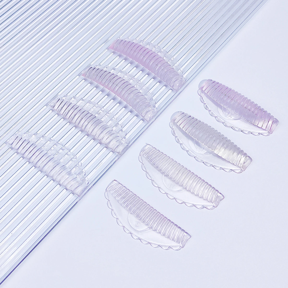 LiBeauty 4 Pair Lash Lift Pads Self-Adhesive Lash Lift shields ultra Soft Silicone Pad Reusable Super Soft Lash Lifting Rods MegaBDM