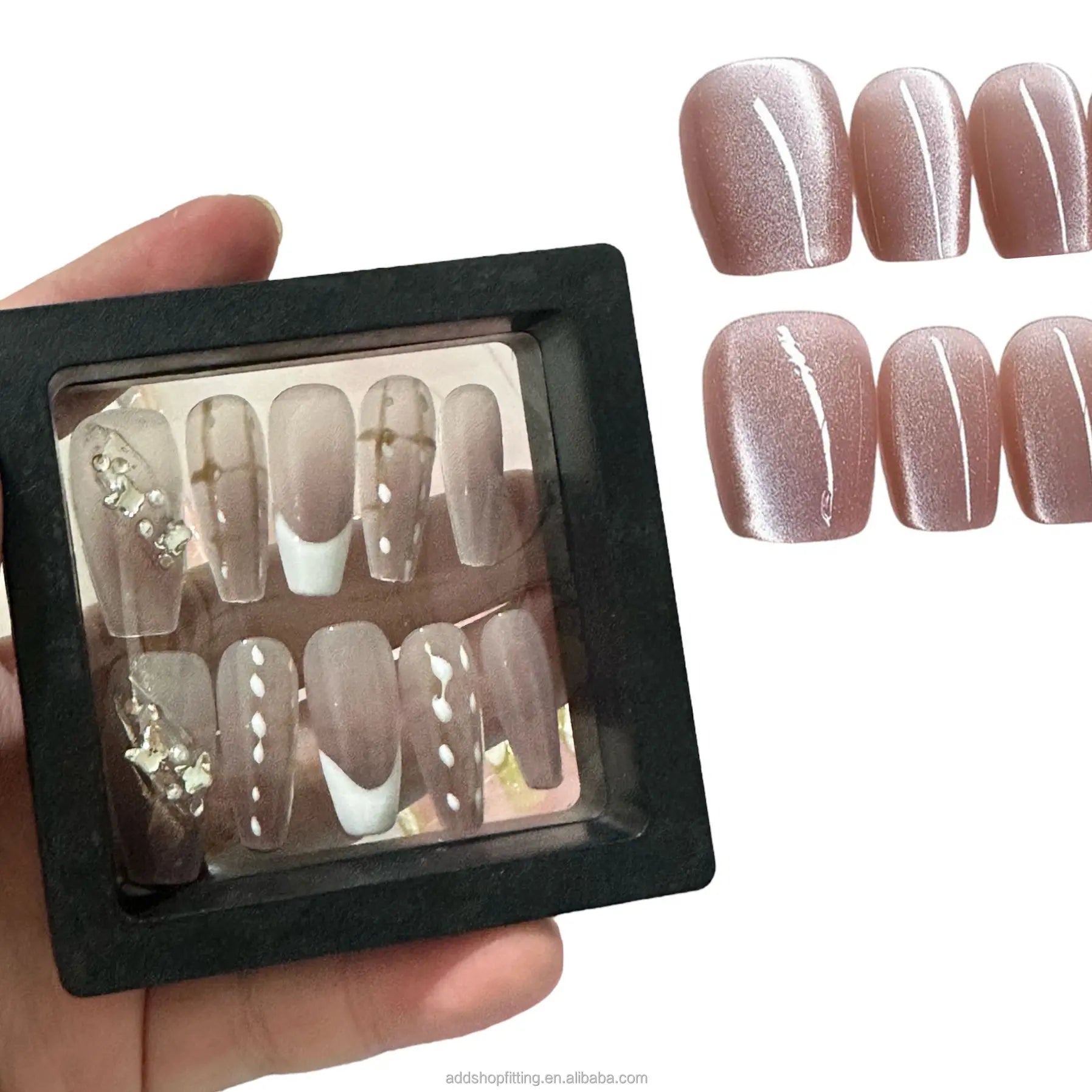 Custom Logo Foldable Portable Modern PE Film Transparent Plastic Nail Storage Box with Easy Assembly for Retail Shops