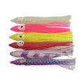 Customized Soft Plastic Squid Skirts Lures 4cm to 14cm Luminous Artificial Soft Bait for Saltwater Fish