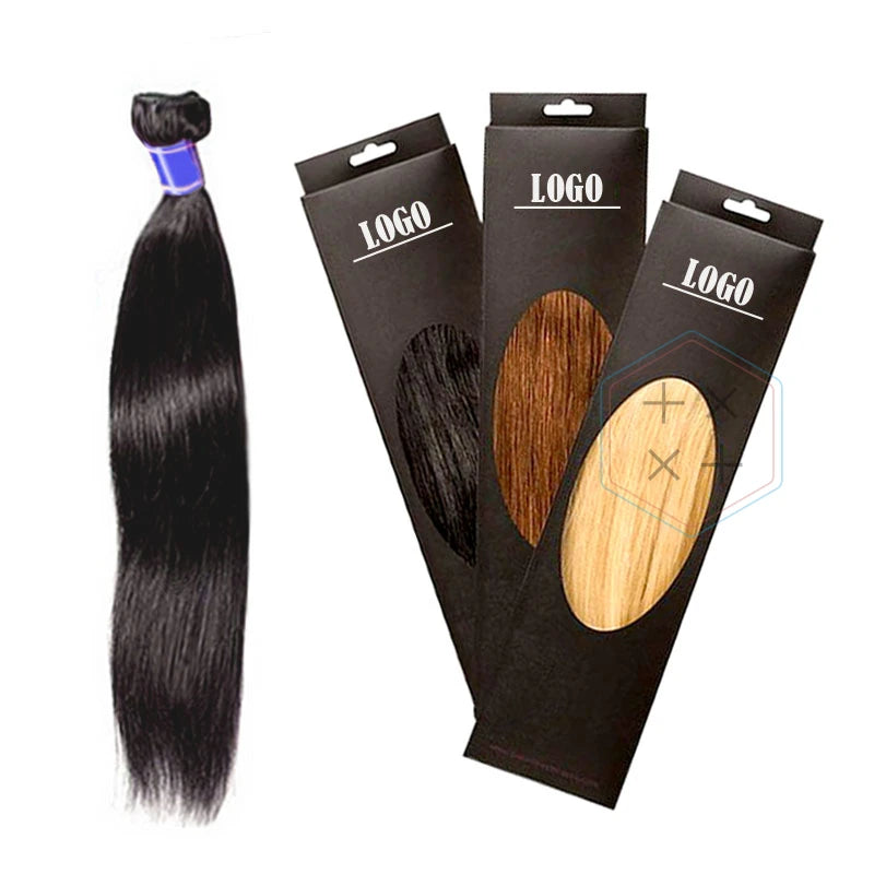 Astrid Printed Custom Logo Clip Wig Box Extension Hair Packaging