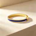 QIKU Hot Sale Enamel Color 18k Gold Plated Women Bracelet Simple Design Couple Bracelet Party Wedding Jewelry Accessories Gift