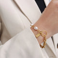 Waterproof Trendy Exaggerated Stainless Steel 18k Gold Love Necklace Earrings Bracelet Jewelry Set Women Spot Wholesale