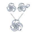 Clover Stud Earrings 925 Sterling Silver Moissanite Necklace with Platinum Plating Lucky Pendant