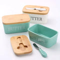 Raylon Ceramic Butter Box Lid Ready Ship Sealed Storage Butter Jar Keeper Kitchen Use Restaurants Packed Carton 24pcs Classic MegaBDM