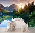 Mountain With Lake Photo Wallpaper Landscape Wall Mural for Bedroom Living Room TV Background Sofa Wall