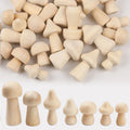 DIY creative children's painted wooden mushrooms natural wood-colored wooden mushrooms home decor wooden craft ornaments MegaBDM