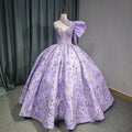 Jancember 6687 Beautiful Purple One Shoulder Ball Gown Evening Party Women's Dresses