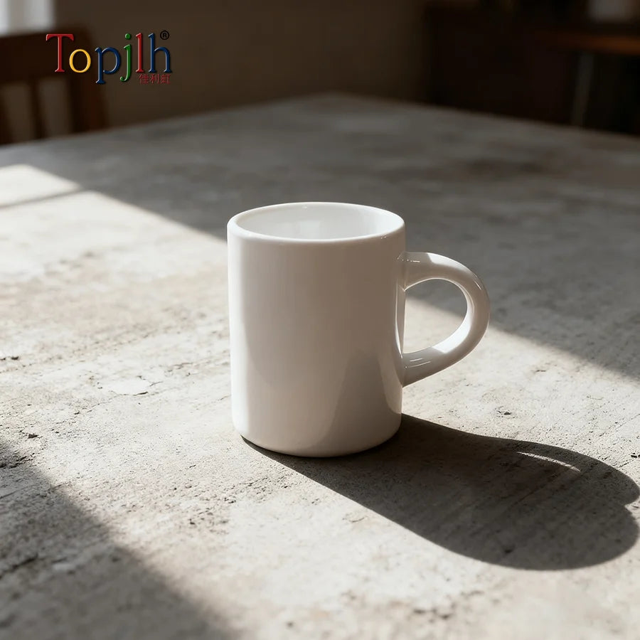 Topjlh Sublimation 2.5 oz Small Ceramic Coffee Mug Cute Mini Size Food Grade Material Microwave Safe Ideal for Home & CafÃ© Use
