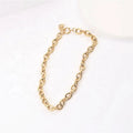 Women Jewelry 18k Gold Plated Chunky Chain Sweater Necklace Stainless Steel Jewelry Wholesale