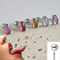 Wholesale Surgical Steel Glitter Coffin Tongue Flash Film Barbell Punk Body Piercing Jewelry with Stainless Steel Material