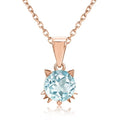 925 Sterling Silver Natural Gemstone Sky Blue Topaz Kitty Cat Pendant Necklace Jewelry for Women Girls Destiny Jewellery