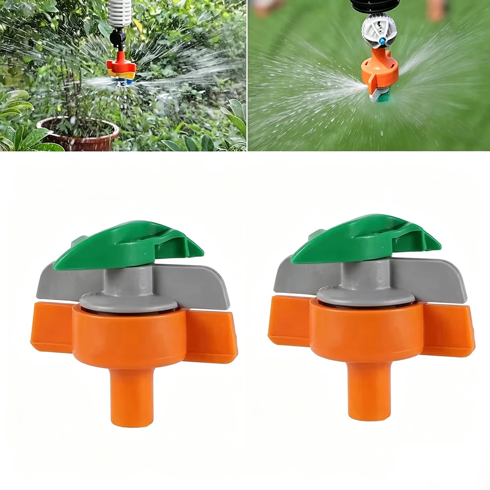 6mm Rotating Micro Sprinkler 360 Degree Spray Nozzle Hanging Irrigation Automatic Watering Nozzle for Greenhouse Agricultural MegaBDM