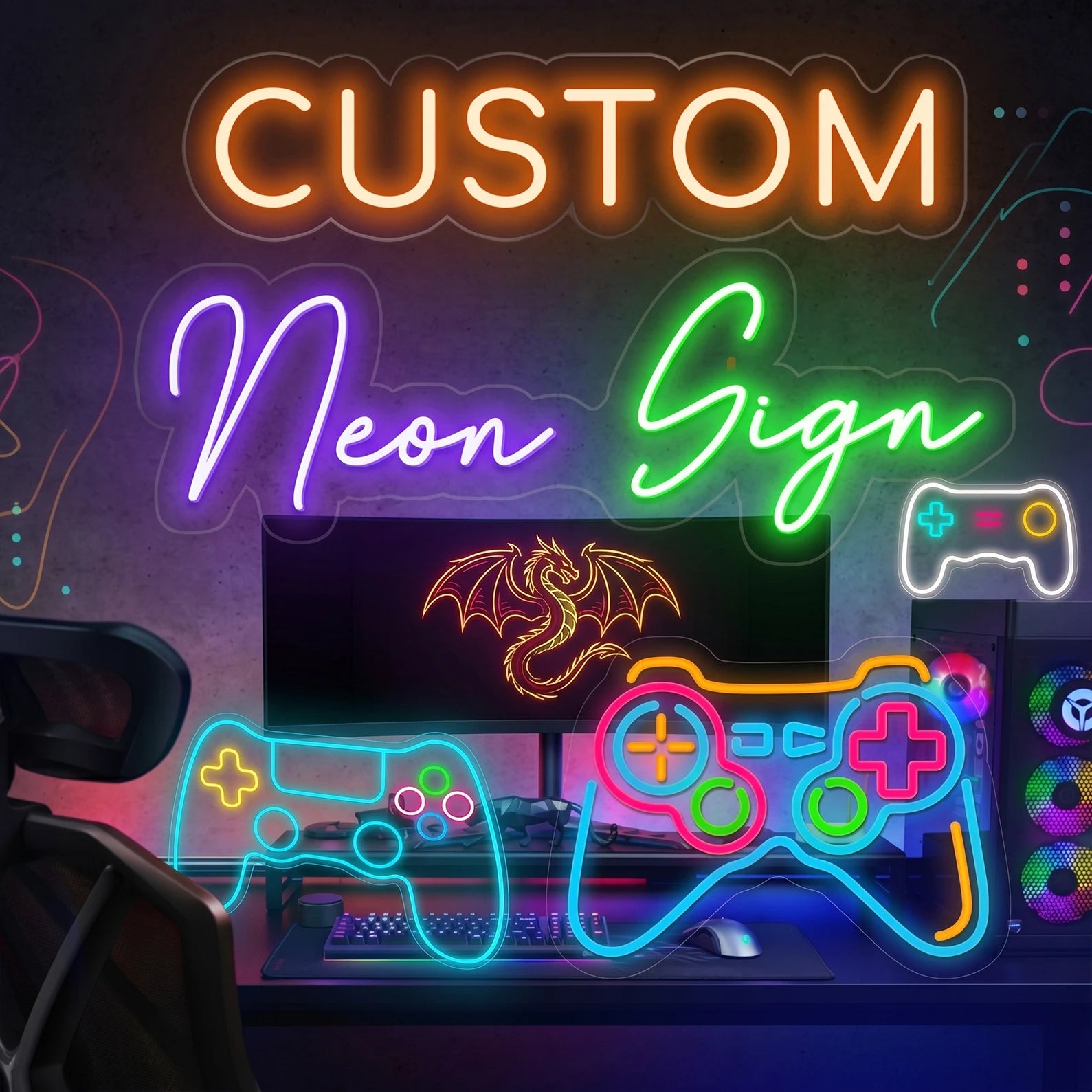 Fast Delivery Custom Neon Sign Custom logo for Wall Decor UV Print Led Electronic Signs Logo Custom Night Lights