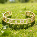 QIKU New Fashion Letter Mama Design Top Quality Copper Zircon Women Bracelets & Bangles Charm Jewelry Accessories Gift Wholesale