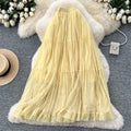 2025 Autumn Ruffles A-Line Skirt Women Elegant Mesh Skirts for Girls Elegant Skirt Clothes Women Wholesale
