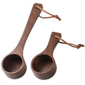 Free Engraved Logo Nature Beech Wooden Measuring Spoon E-friendly Walnut Wood Scoop Coffee Protein Powder Spoon
