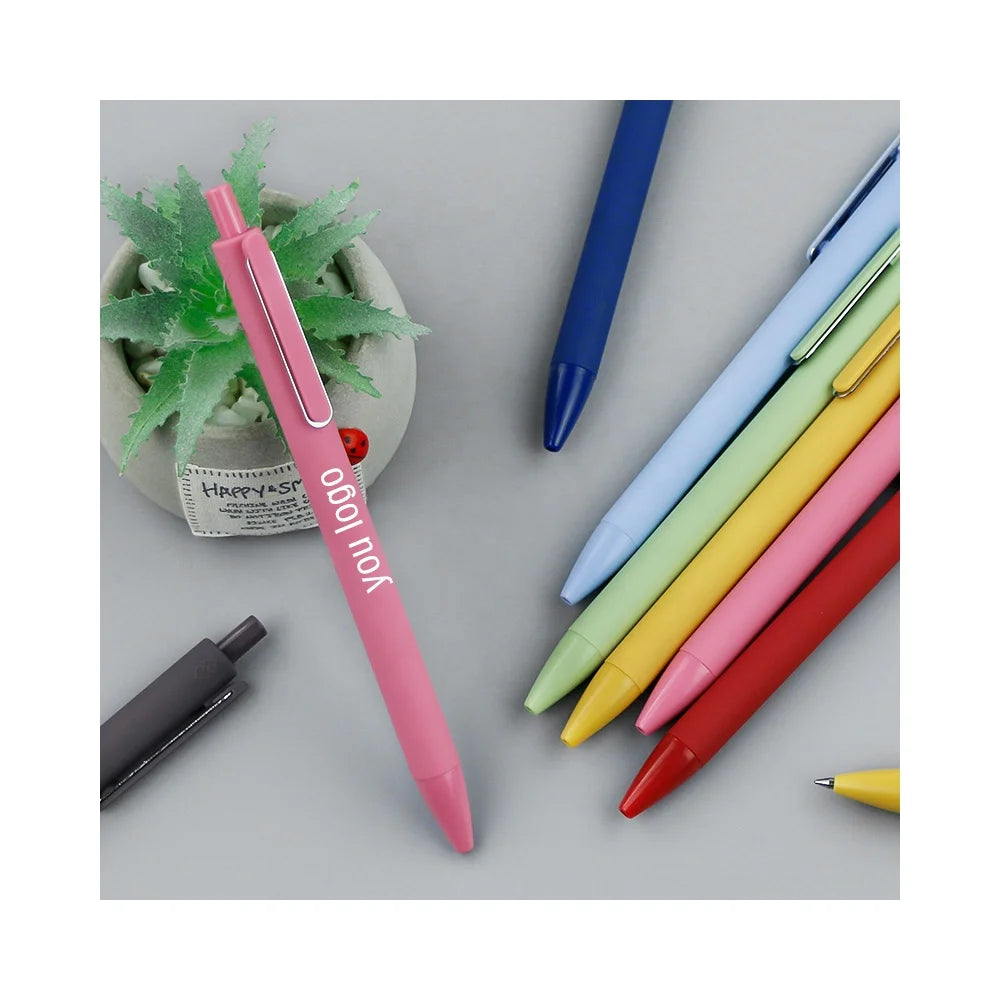 2025 New High Quality Plastic Promotional Brand Customized School Gel Blue Retractable Ballpoint Pen Custom Logo Elegant Parker