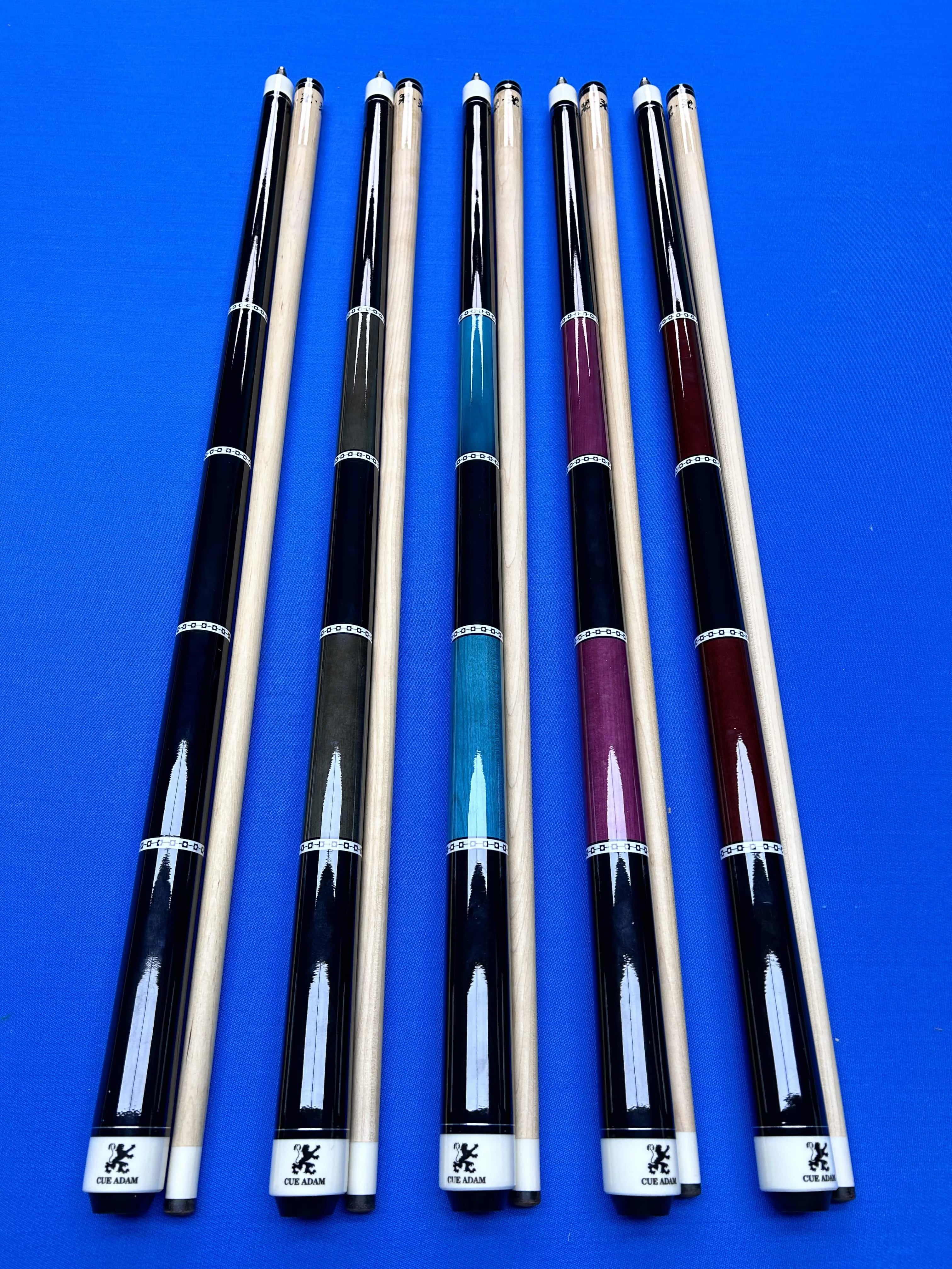 Wholesale Cue Adam Nine-ball Pool Cue Center Joint Stainless Steel 57 Inch Economic Billiard Durable Lightweight 1/2-pc Russia
