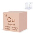 Copper 1" 99.95% Purity High Density Metal Element Cube for Element Collection Experiment Heavy Small Objects Experience