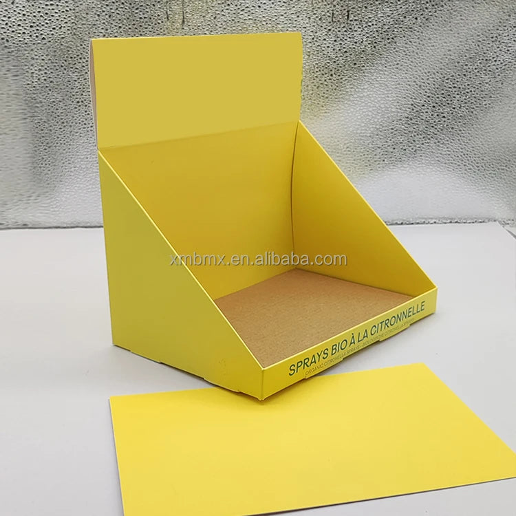400Gram Art Paper Retail Display Stand Box CMYK Printed Auto Lock With UV Coating Matt Lamination for Supermarket Product