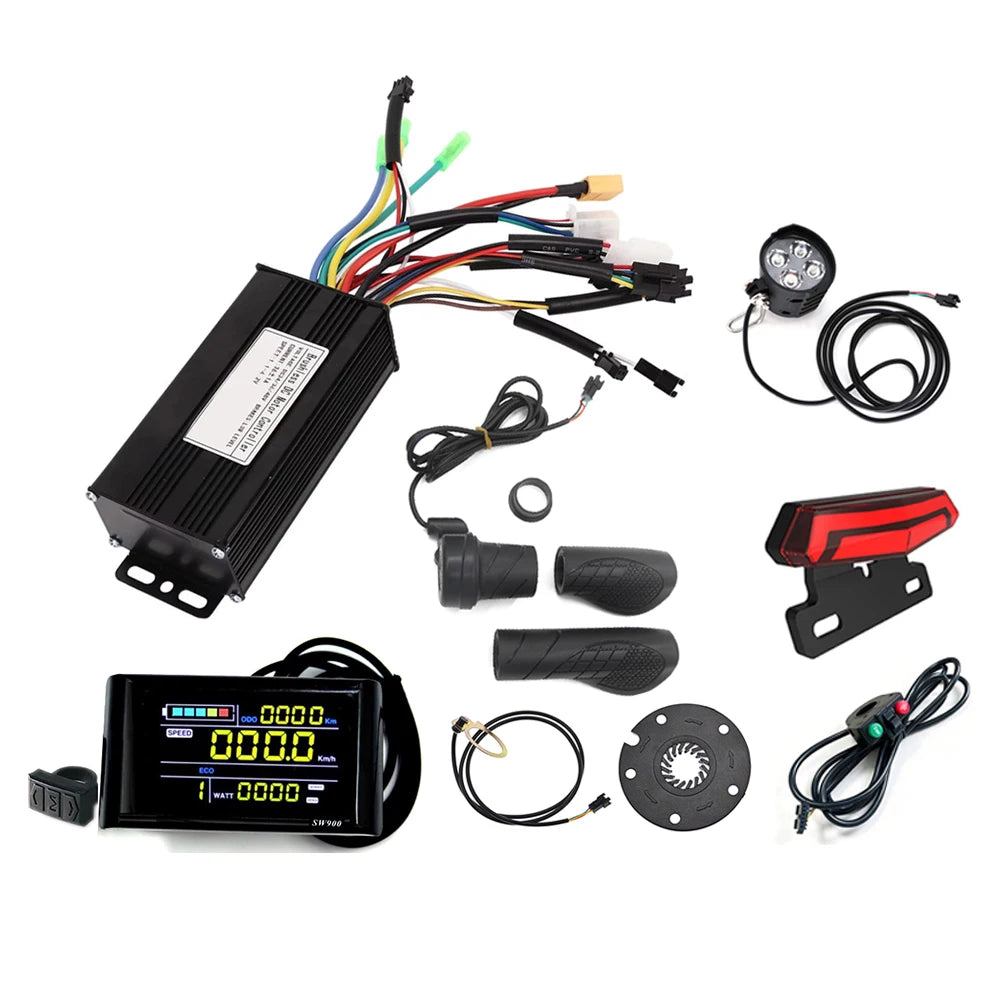 36V 48V 26A 500W 750W Ebike Electric Bike Bicycle Hall Sensor Motor Controller Kit SW900 Colorful Display MegaBDM