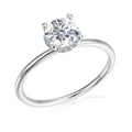 Environmental Friendly Lab Grown Moissanite Diamond Minimalist 925 Sterling Silver Engagement Solitaire Ring Destiny Jewellery