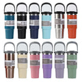 Promotional Travel Camping Car Coffee Milk 20oz 30oz Double Wall Stainless Steel Tumbler with Handle and Straw