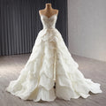 For Jancember 241111 Crystal Sleeveless Slit A-line Evening Formal Wedding Gowns Dresses Natural Waist Ruffles Pleat Anti-Static MegaBDM