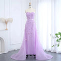 Jancember SZ456 Beautiful Lilac Sweetheart Belt Evening Mermaid Prom Formal Gowns Dresses